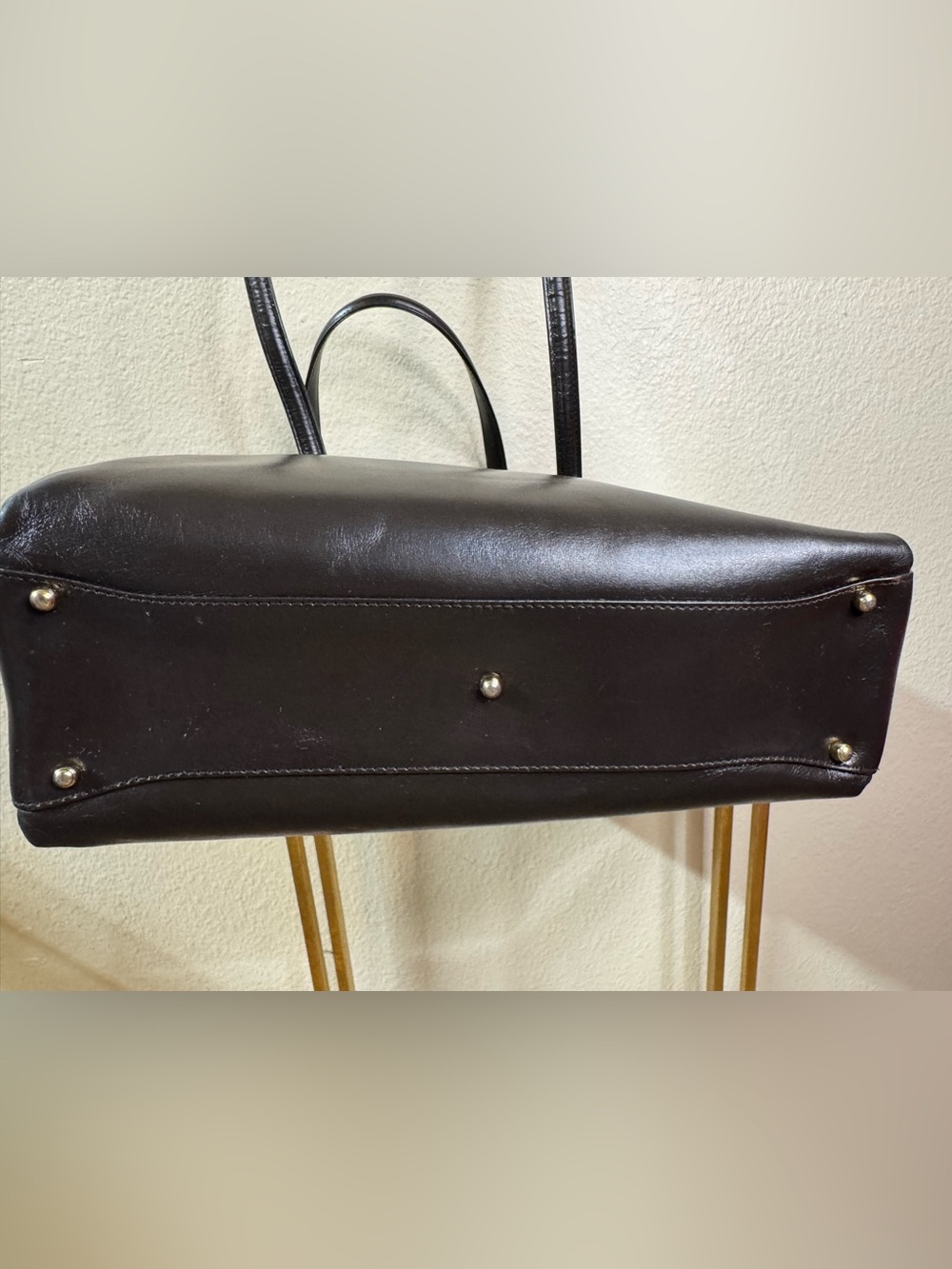 Gucci Vintage Brown Leather Shoulder Bag with Tan Interior - Picture 13 of 16